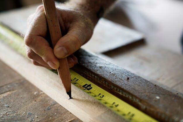 Carpenter measuring wood — Second Act Trades