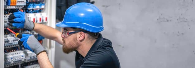 Electrician apprentice learning electrical work — Second Act Trades