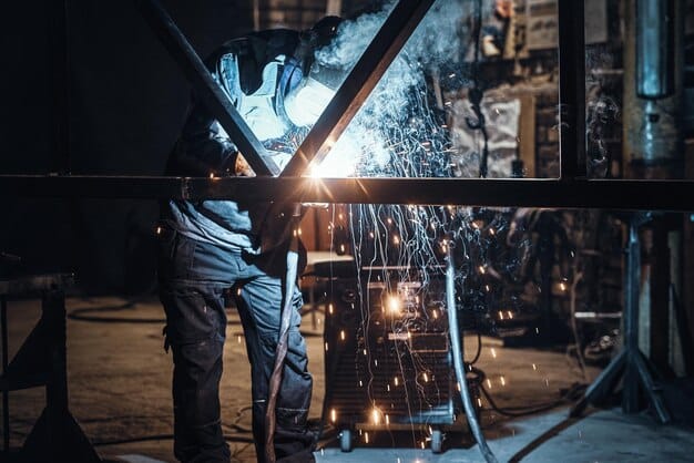 Welder working in a metal factory — Second Act Trades